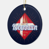 Kopenhagen Hauptstadt Dänemark Retro Segelschiff Keramik Ornament (Links)