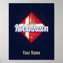 Kopenhagen Hauptstadt Dänemark Retro Segelschiff