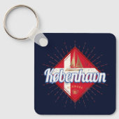 Kopenhagen Hauptstadt Dänemark Retro Segelschiff Schlüsselanhänger (Vorderseite)