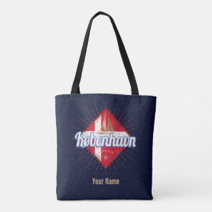 Kopenhagen Hauptstadt Dänemark Retro Segelschiff Tasche