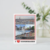 Kopenhagen - I Liebe - Postkarte (Stehend Vorderseite)
