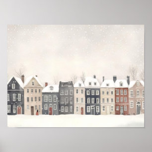 Kopenhagen Illustration Winter Kopenhagen Druck De Poster