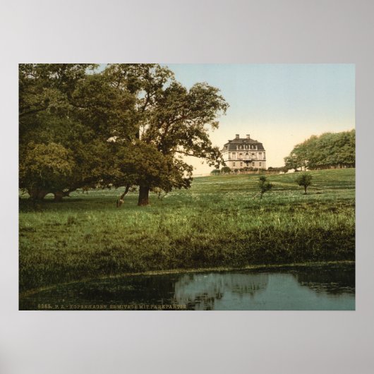 Kopenhagen - Klampenborg Hermitage mit Park Poster (Vorne)