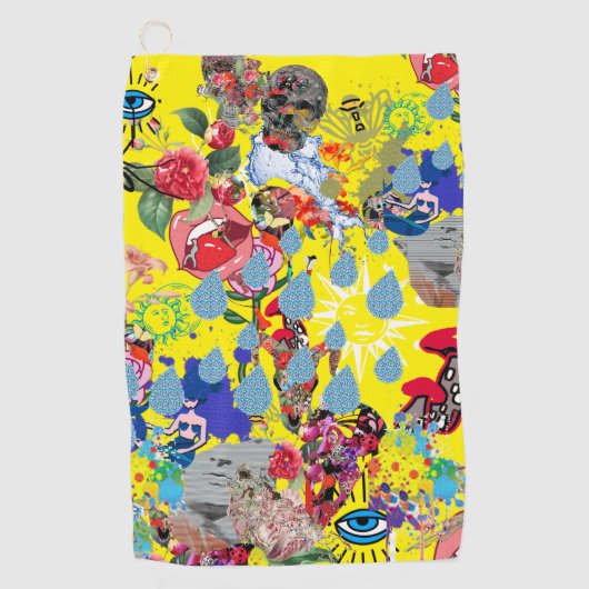 Kopenhagen Mashup Golf Handtuch gelb (Vorderseite)