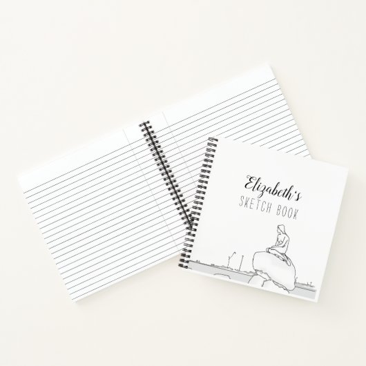 Kopenhagen Mermaid Sketch Book Notizblock (Innenseite)