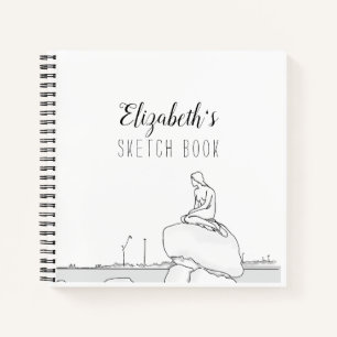 Kopenhagen Mermaid Sketch Book Notizblock