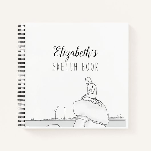 Kopenhagen Mermaid Sketch Book Notizblock (Vorderseite)