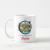 Kopenhagen Monogramm Buchstabe C Personalisiertes Kaffeetasse (Links)