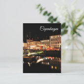 Kopenhagen nachts postkarte (Stehend Vorderseite)