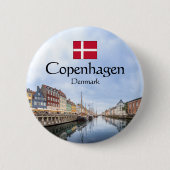 Kopenhagen Nyhavn Button (Vorderseite)