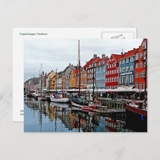 Kopenhagen Postkarte (Vorne/Hinten)
