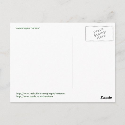 Kopenhagen Postkarte (Rückseite)