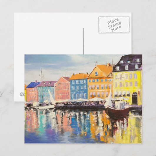 Kopenhagen Postkarte (Vorne/Hinten)