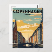 Kopenhagen Postkarte (Vorne/Hinten)
