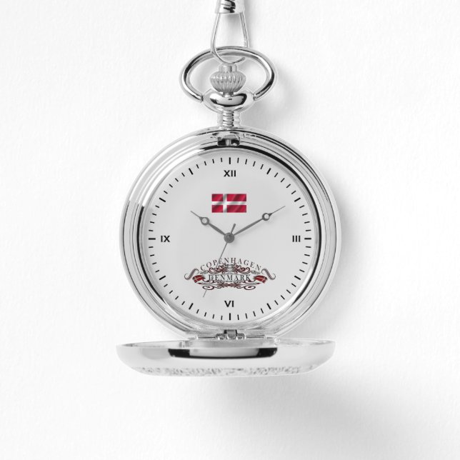 Kopenhagen Pride Silver Pocket Watch Armbanduhr (Vorderseite)
