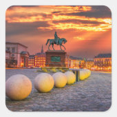 Kopenhagen Quadratischer Aufkleber (Vorderseite)