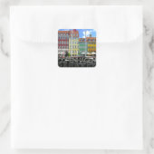 Kopenhagen Quadratischer Aufkleber (Tasche)