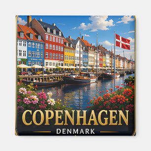 🗺️ Kopenhagen Reiseandenken Dänemark Urlaub Magnet