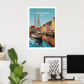Kopenhagen Reiseplakat Druck 1 Poster (Heimbüro)