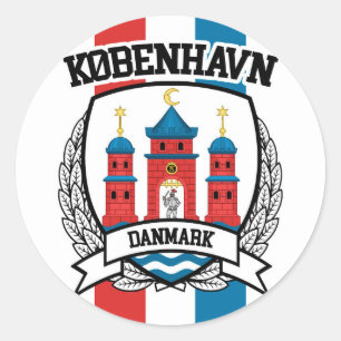 Kopenhagen Runder Aufkleber