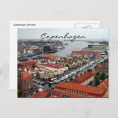 Kopenhagen-Sicht Postkarte (Vorne/Hinten)
