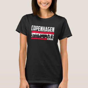 Kopenhagen Skyline Dänemark Tourismus Urlaub T-Shirt