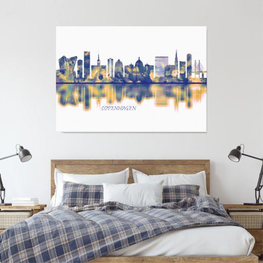 Kopenhagen Skyline Leinwanddruck (Insitu (Schlafzimmer))