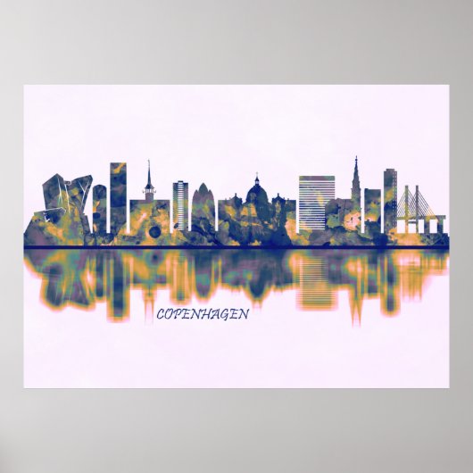 Kopenhagen Skyline Poster (Vorne)