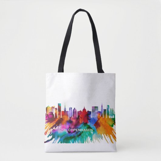 Kopenhagen Skyline Tasche (Vorderseite)