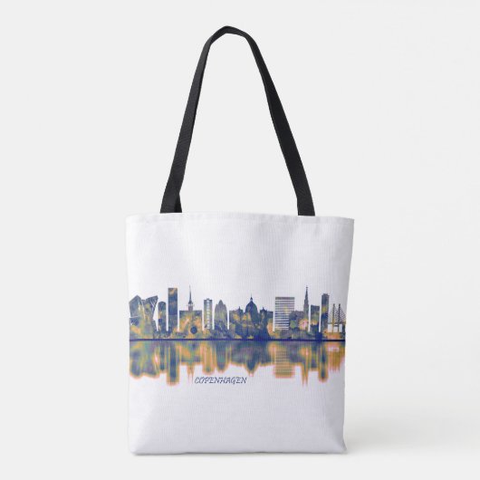 Kopenhagen Skyline Tasche (Rückseite)