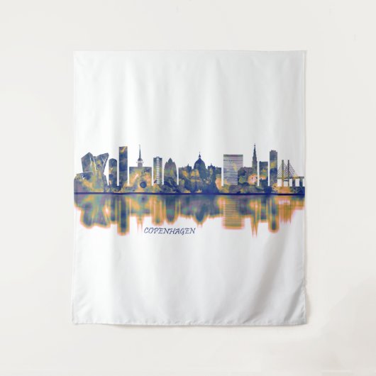 Kopenhagen Skyline Wandteppich (Vorderseite)