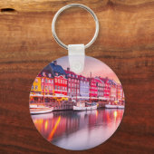 Kopenhagen Sonnenaufgang Nyhavn, Dänemark Schlüsselanhänger (Vorderseite)