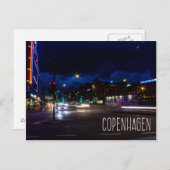 Kopenhagen Stadt Dänemark Nachts Postkarte (Vorne/Hinten)