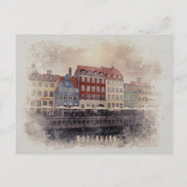 Kopenhagen Wasserfarbkaart Postkarte