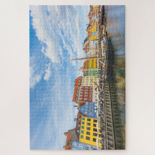 Kopenhagener Altstadt Landschaftliche Häuser Puzzle (Vertikal)