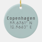Kopenhagener Breitengrad Keramik Ornament (Hinten)