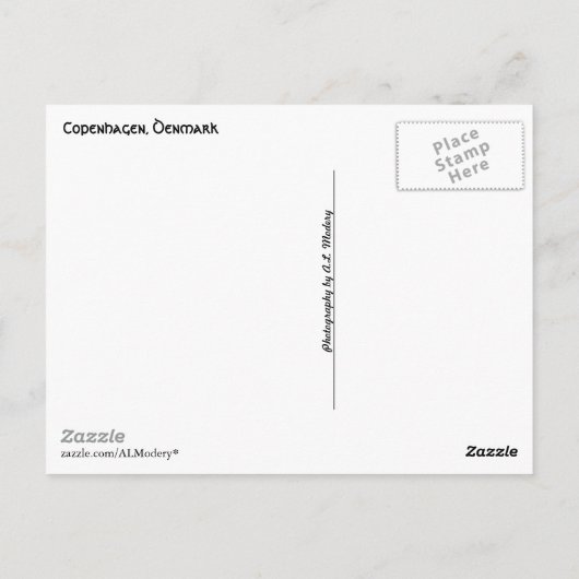 Kopenhagener Collage Postkarte (Rückseite)