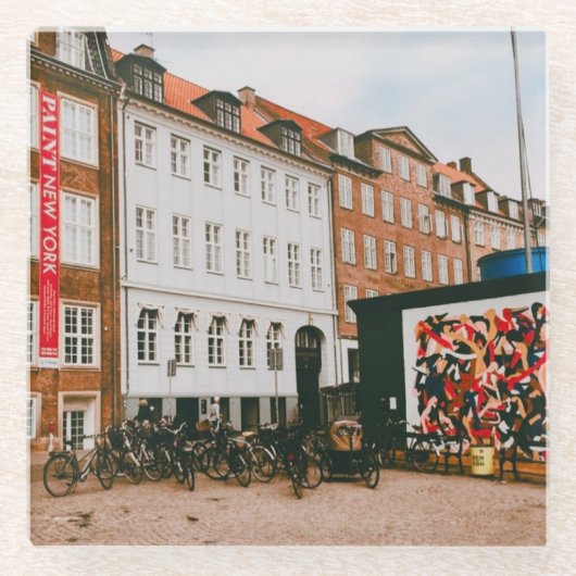 Kopenhagener Erkundung Glasuntersetzer (Vorderseite)