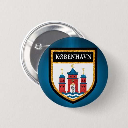 Kopenhagener Flagge Button (Vorne & Hinten)