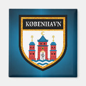 Kopenhagener Flagge Magnet (Vorne)