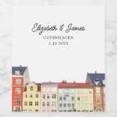Kopenhagener Gastgeschenk Hochzeit Personalisiert Weinetikett (Einzelnes Label)