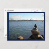 Kopenhagener Hafen und die kleine Meerjungfrau Postkarte (Vorne/Hinten)