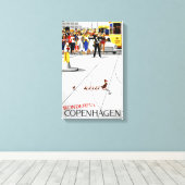 Kopenhagener Jahrgang Reiseplakat neu belebt Leinwanddruck (Insitu (Holzboden))