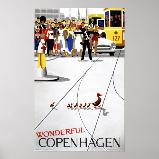 Kopenhagener Jahrgang Reiseplakat neu belebt Poster (Vorne)