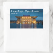 Kopenhagener Opernhaus Rechteckiger Aufkleber (Tasche)