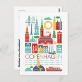 Kopenhagener Postkarte (Vorne/Hinten)