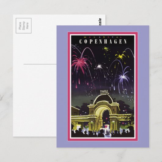 Kopenhagener Postkarte (Vorne/Hinten)