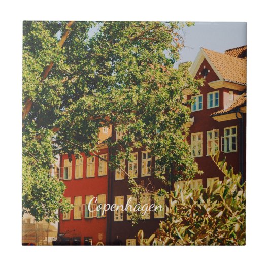 Kopenhagener Stadtansicht - Dänemark Fliese (Vorderseite)
