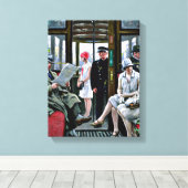 Kopenhagener Straßenbahn, berühmtes Bild, Leinwanddruck (Insitu (Holzboden))