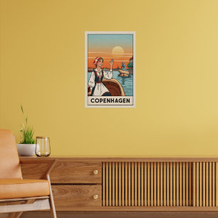 Kopenhagener Vintage-Reiseposter, Poster